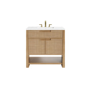 James Martin Solene 36" Single Vanity in Seaside Oak with 3cm Countertop