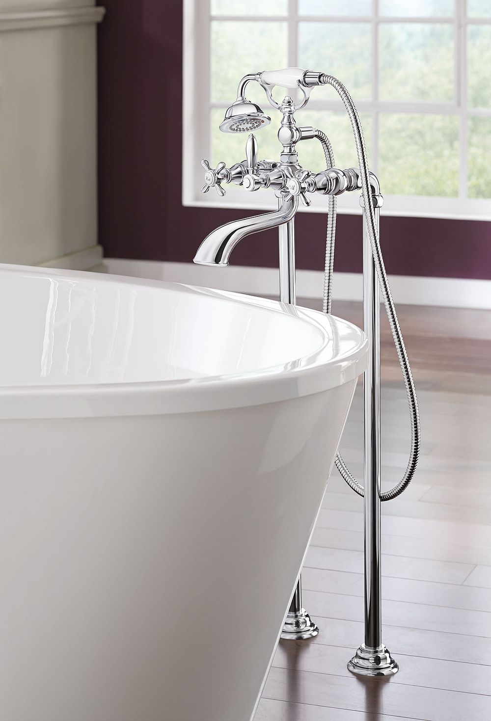 Weymouth Floor Mount Tub Filler Riser