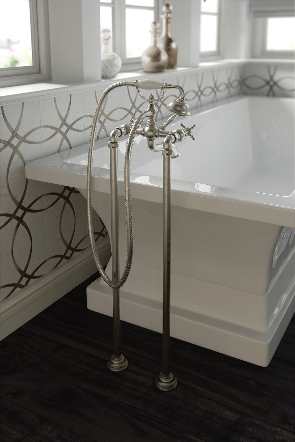 Weymouth Floor Mount Tub Filler Riser