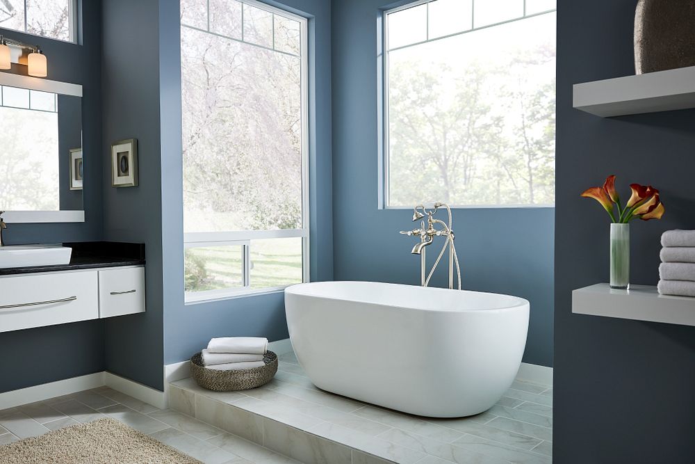 Weymouth Two-Handle Tub Filler including Handheld Shower