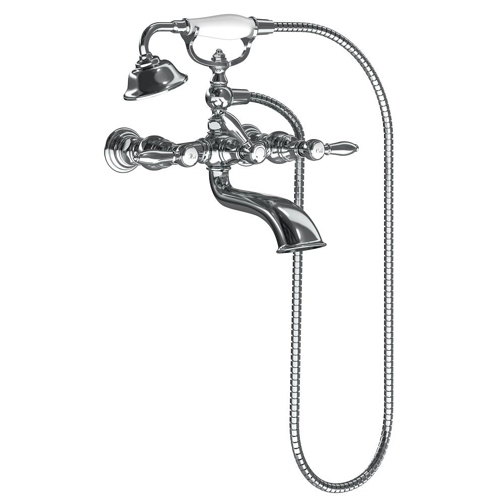 Weymouth Two-Handle Tub Filler including Handheld Shower