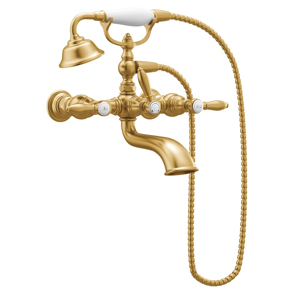 Weymouth Two-Handle Tub Filler including Handheld Shower
