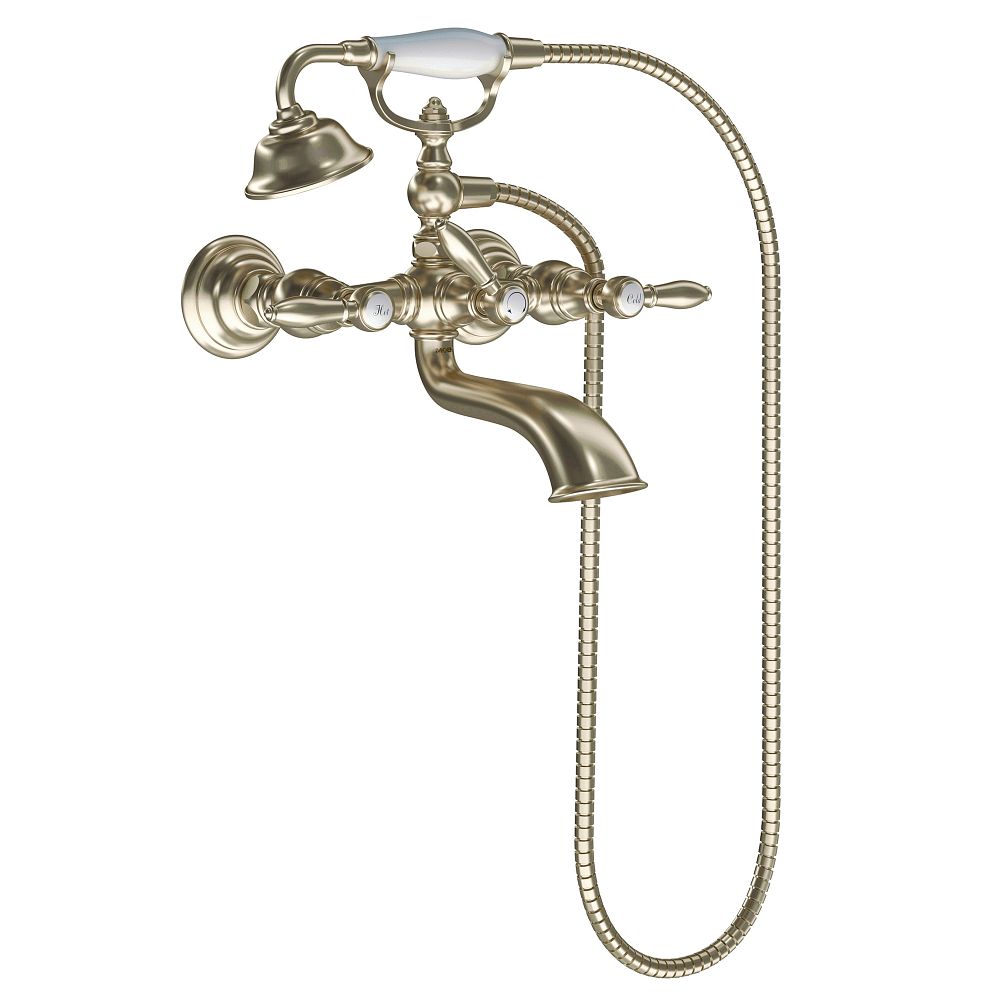 Weymouth Two-Handle Tub Filler including Handheld Shower