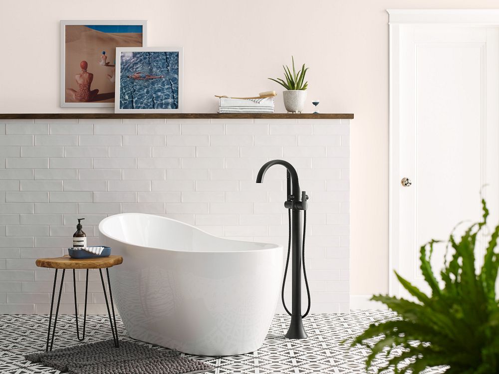 Doux One-Handle Tub Filler including Handheld Shower