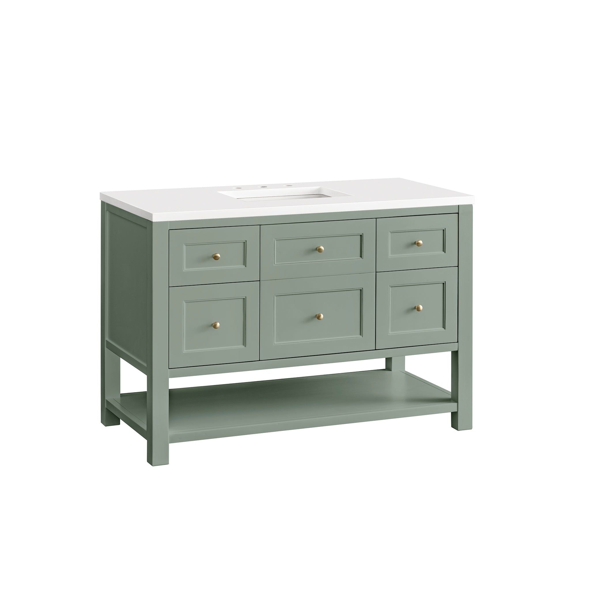 James Martin Breckenridge 48" Single Vanity in Smokey Celadon with 3cm Countertop