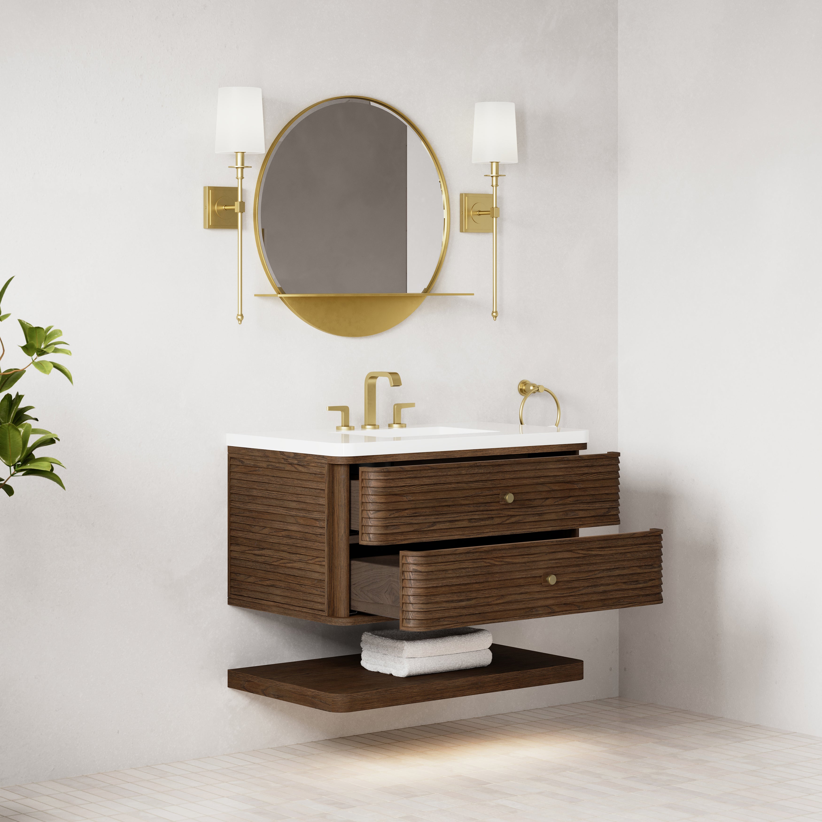 James Martin Allamari 36" Single Vanity in Sable with 3cm Countertop
