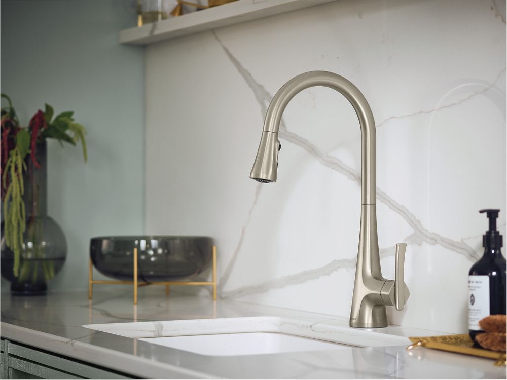 Sinema One-Handle High Arc Pulldown Kitchen Faucet