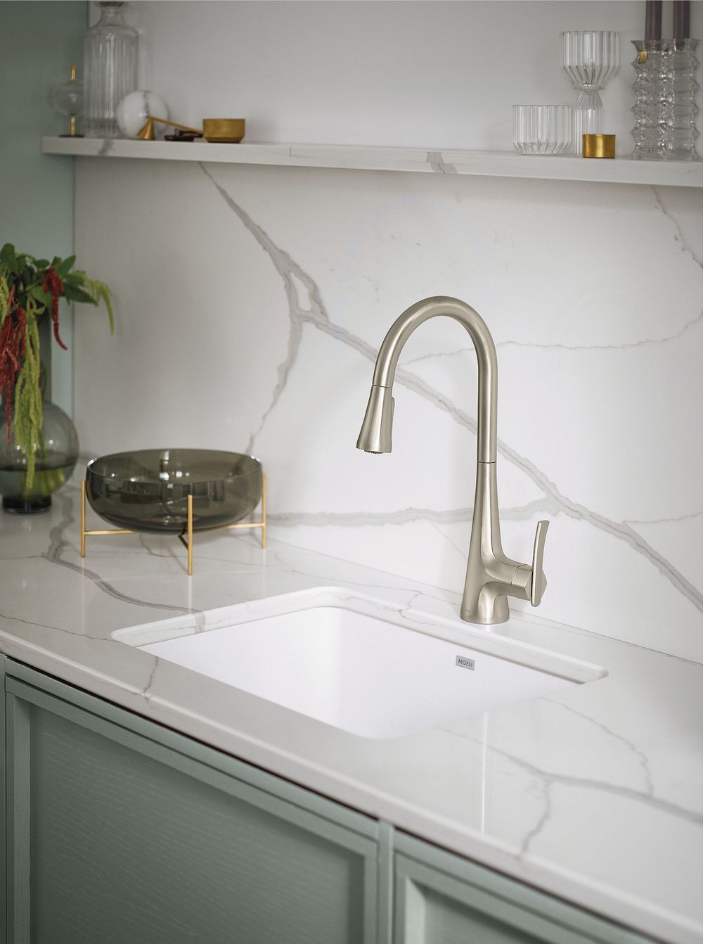 Sinema One-Handle High Arc Pulldown Kitchen Faucet