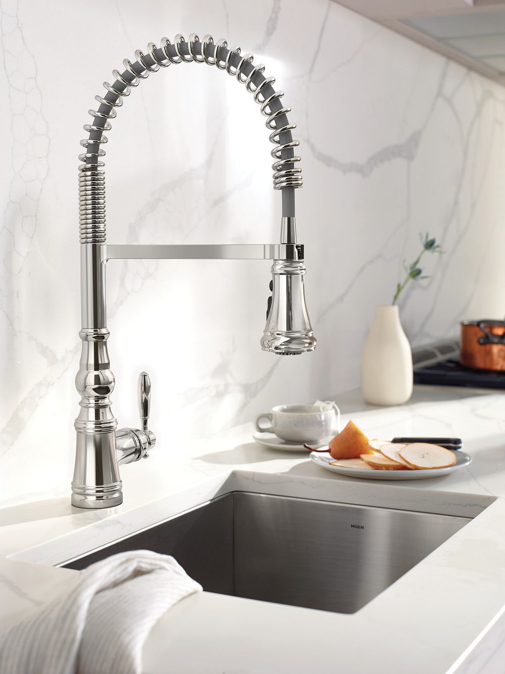 Weymouth One-Handle Pre-Rinse Spring Pulldown Kitchen Faucet