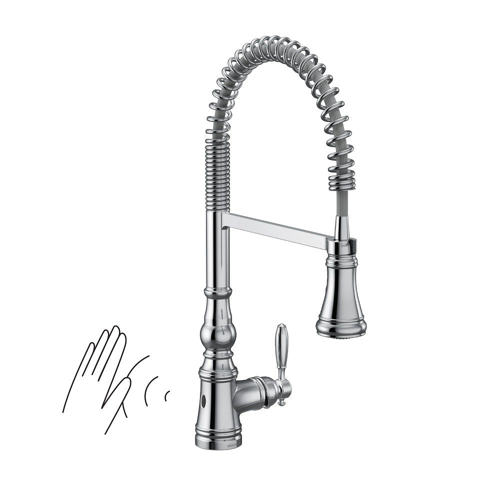 Weymouth MotionSense Wave One-Handle Pre-Rinse Spring Touchless Kitchen Faucet