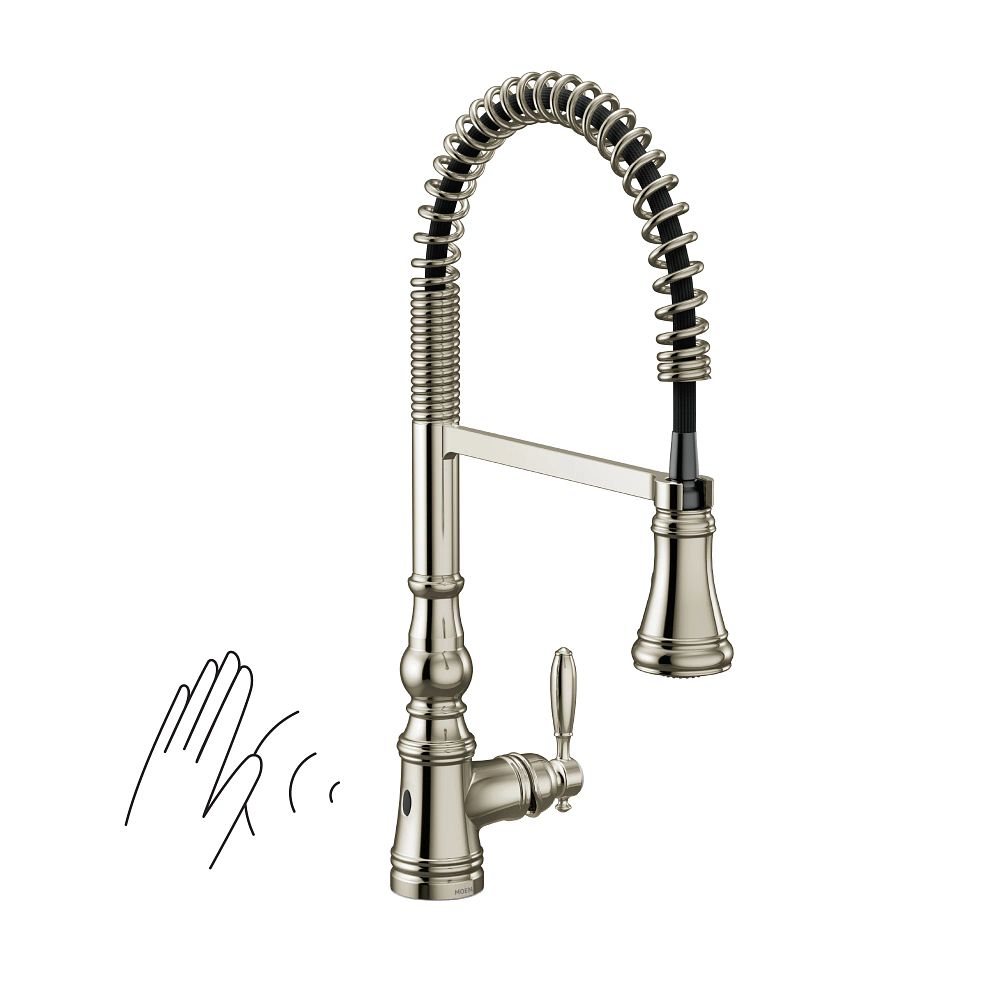 Weymouth MotionSense Wave One-Handle Pre-Rinse Spring Touchless Kitchen Faucet