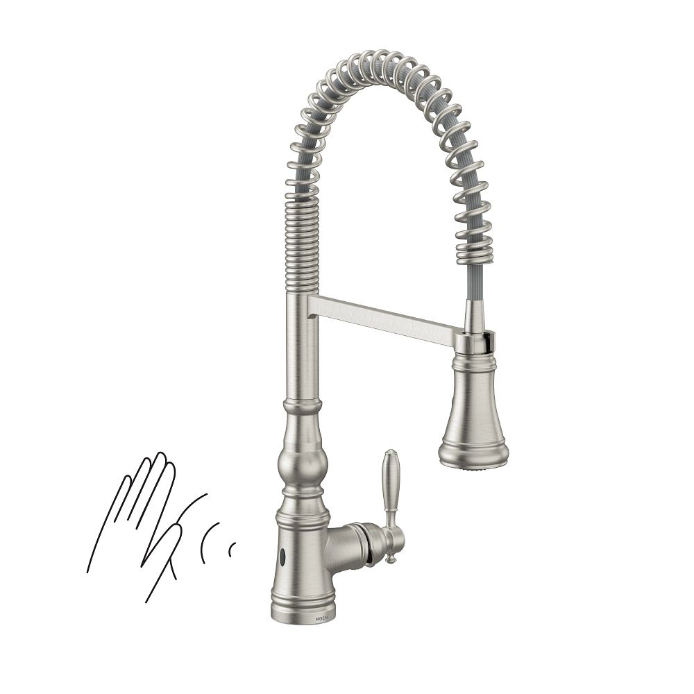 Weymouth MotionSense Wave One-Handle Pre-Rinse Spring Touchless Kitchen Faucet