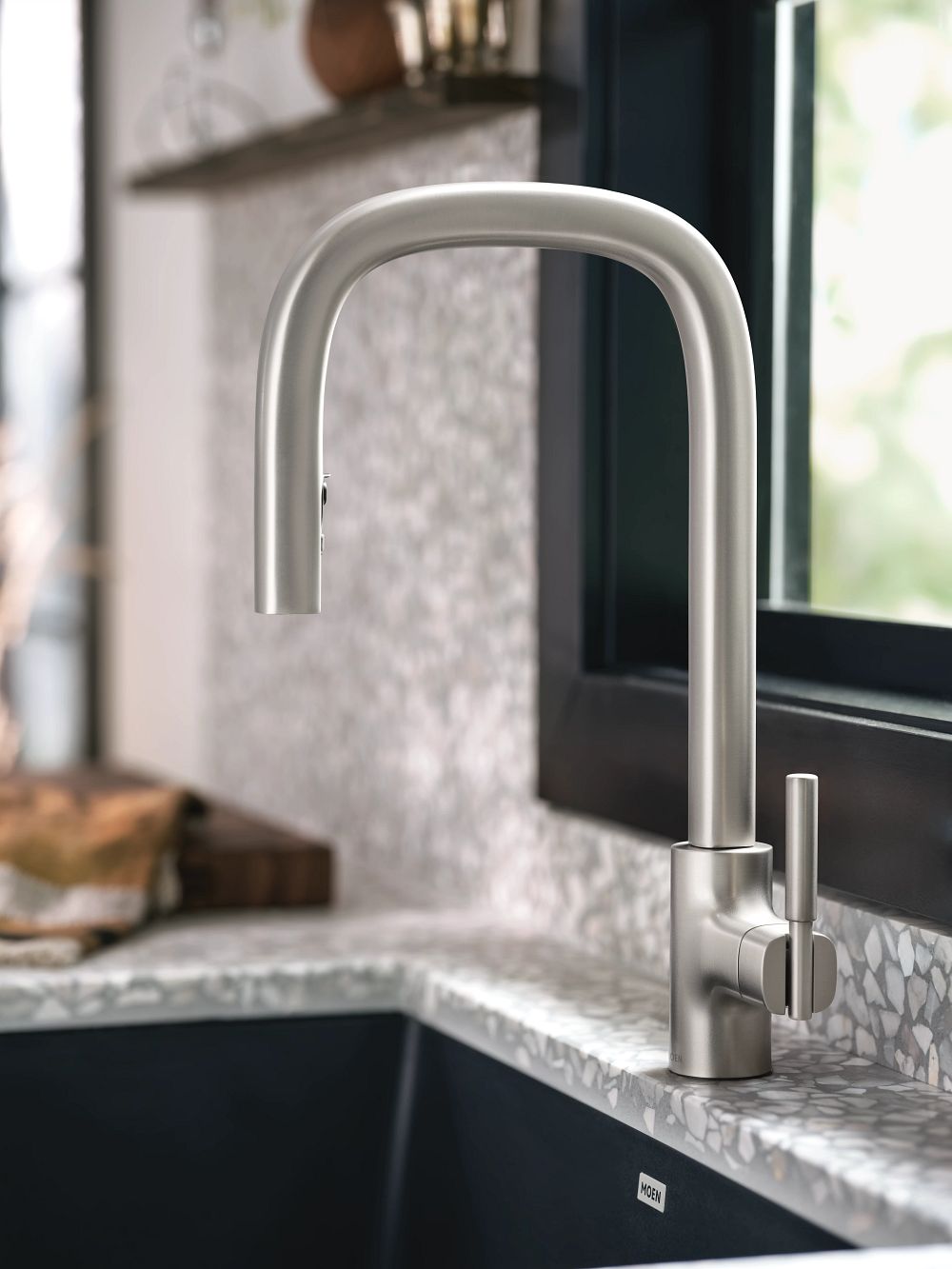 Tenon One-handle High Arc Pulldown Kitchen Faucet