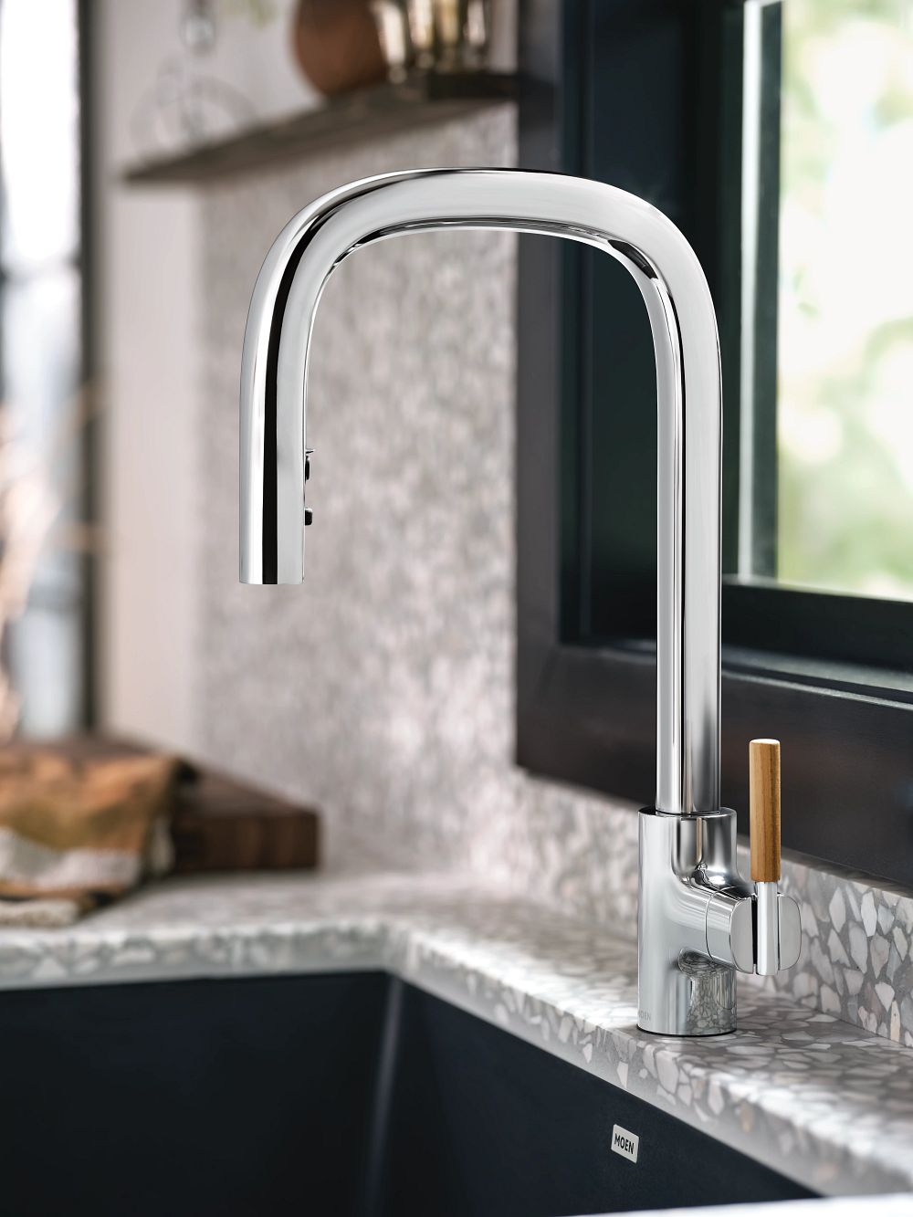 Tenon One-handle High Arc Pulldown Kitchen Faucet