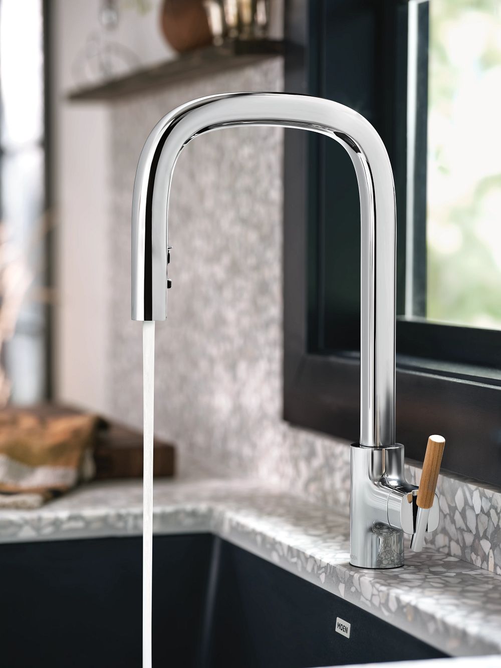 Tenon One-handle High Arc Pulldown Kitchen Faucet