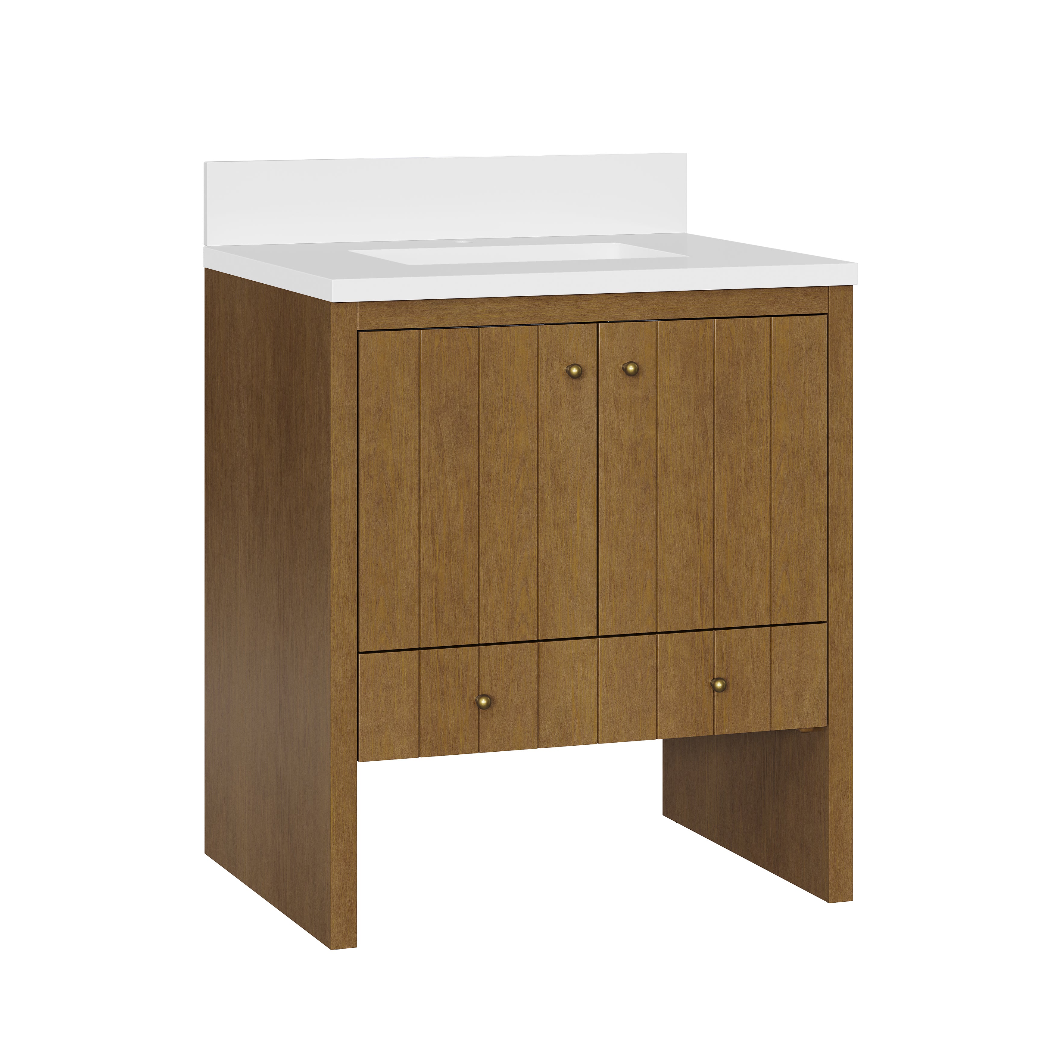 James Martin Hudson 30" Single Vanity in Honey Oak with 3cm Countertop