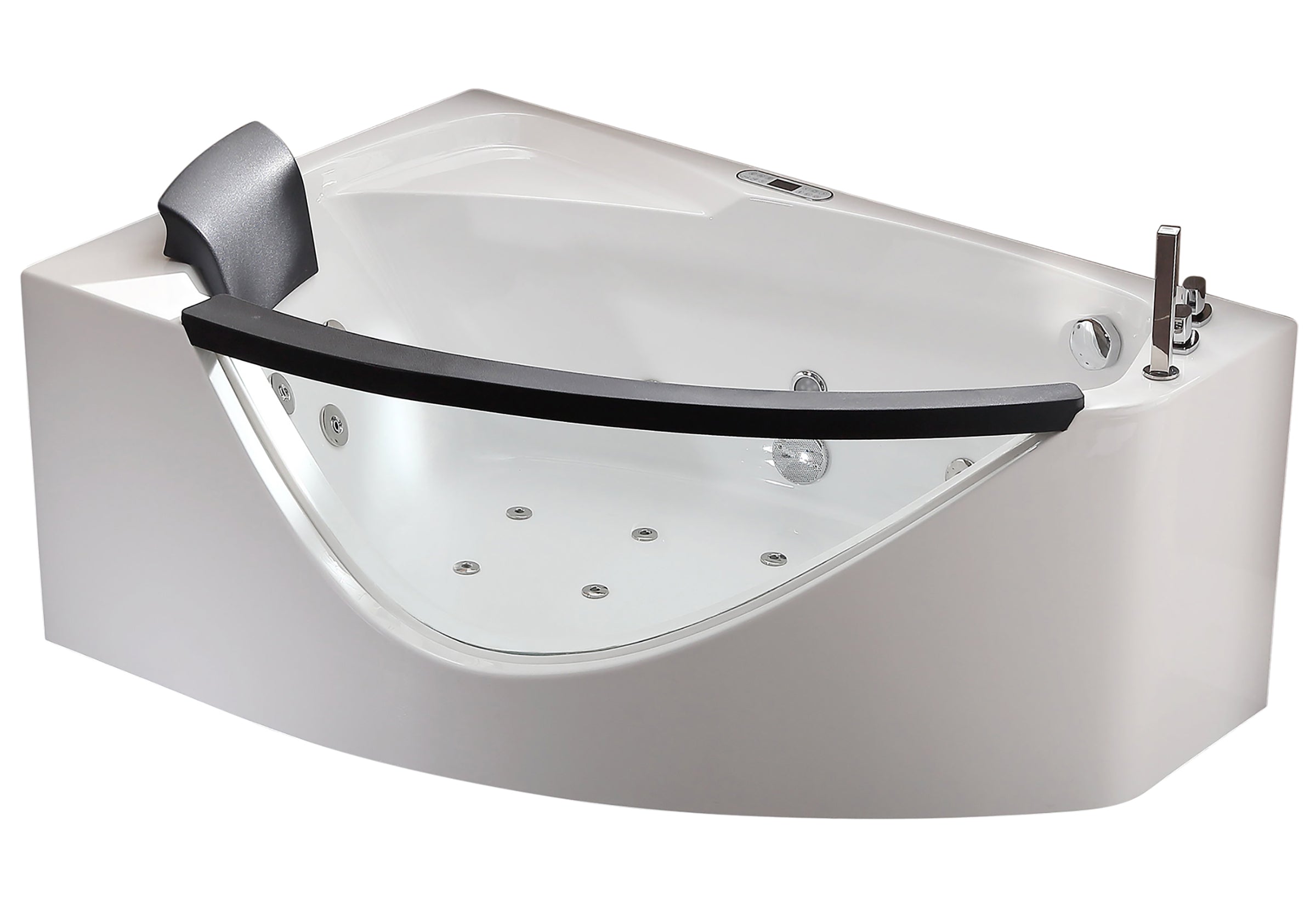 EAGO AM198ETL-R 5′ Acrylic Whirlpool Corner Bathtub with Glass Front
