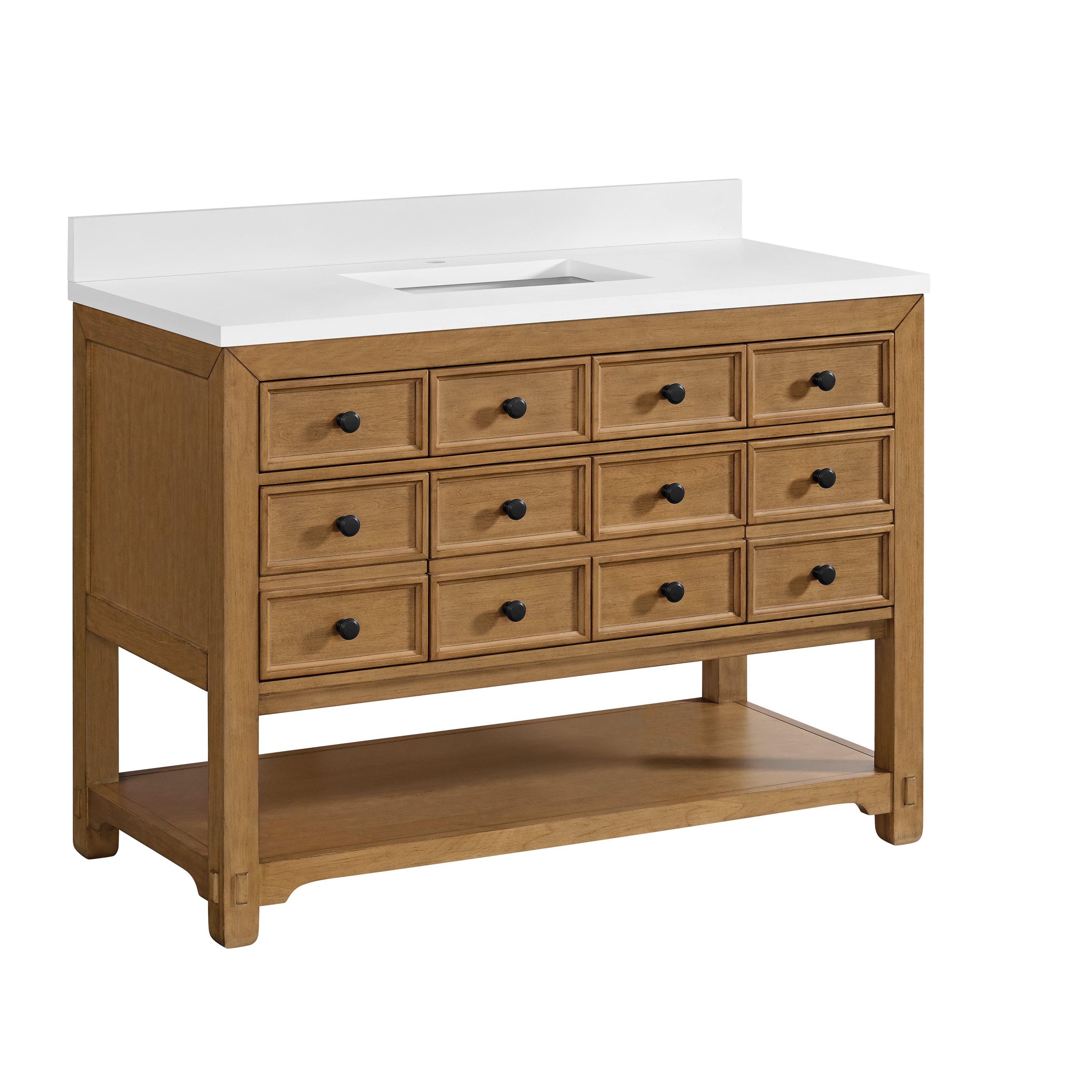 James Martin Malibu 48" Single Vanity in Amber Birch with 3cm Countertop