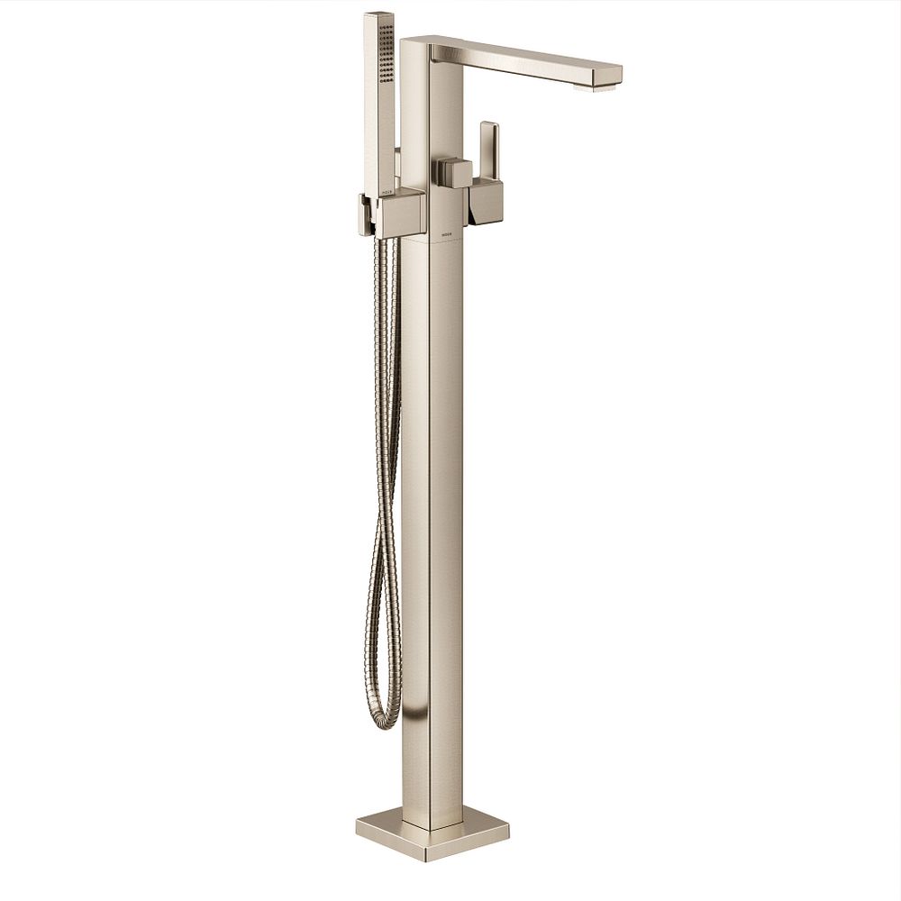 90 Degree one-handle tub filler includes hand shower