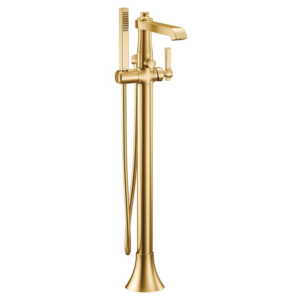 Flara one-handle tub filler includes hand shower