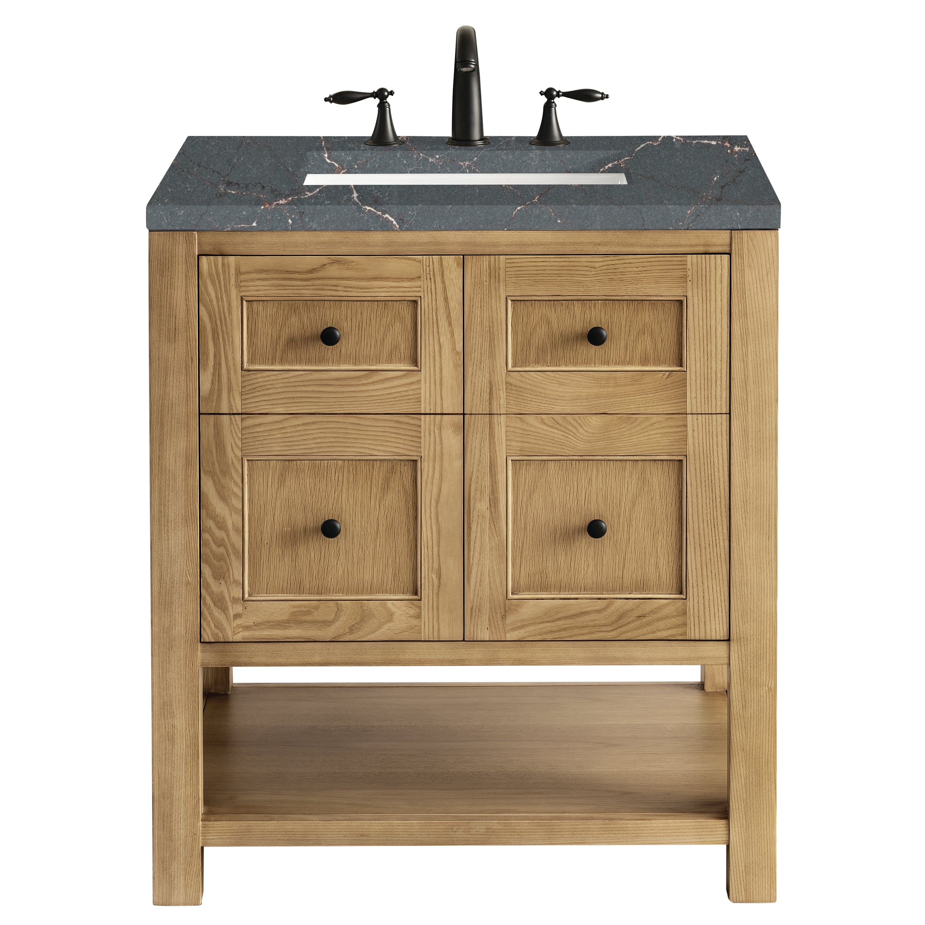 James Martin Breckenridge 30" Single Vanity in Light Natural Oak with 3cm Countertop