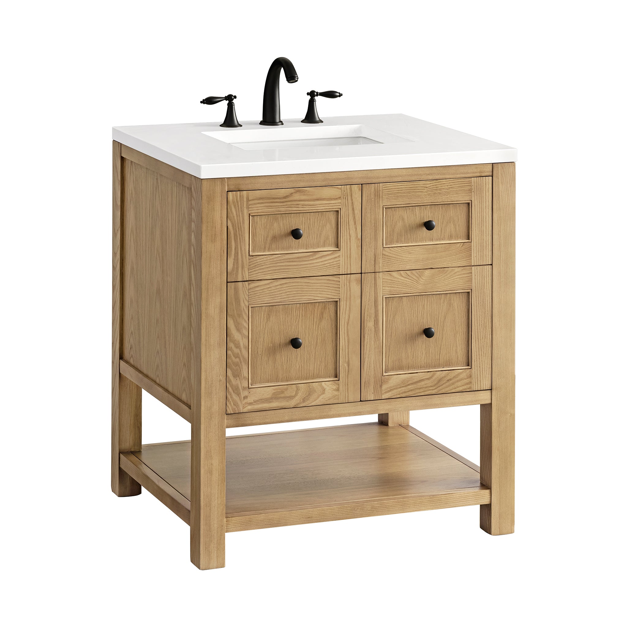 James Martin Breckenridge 30" Single Vanity in Light Natural Oak with 3cm Countertop