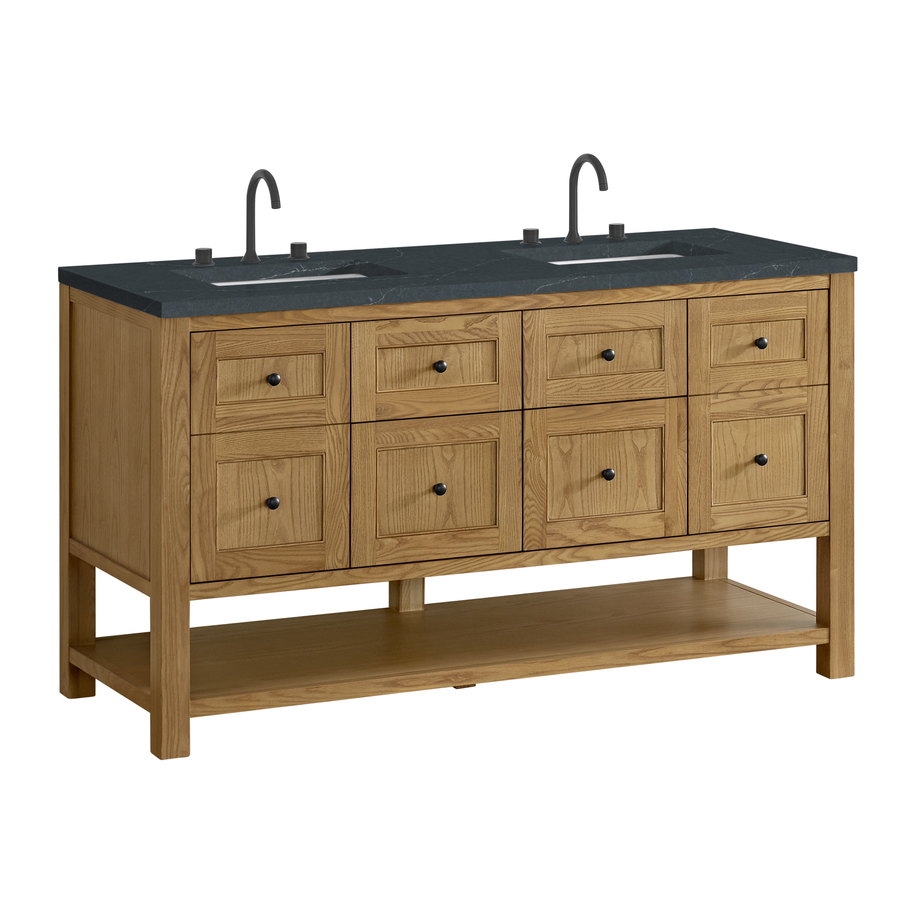 James Martin Breckenridge 60" Double Vanity in Light Natural Oak with 3cm Countertop