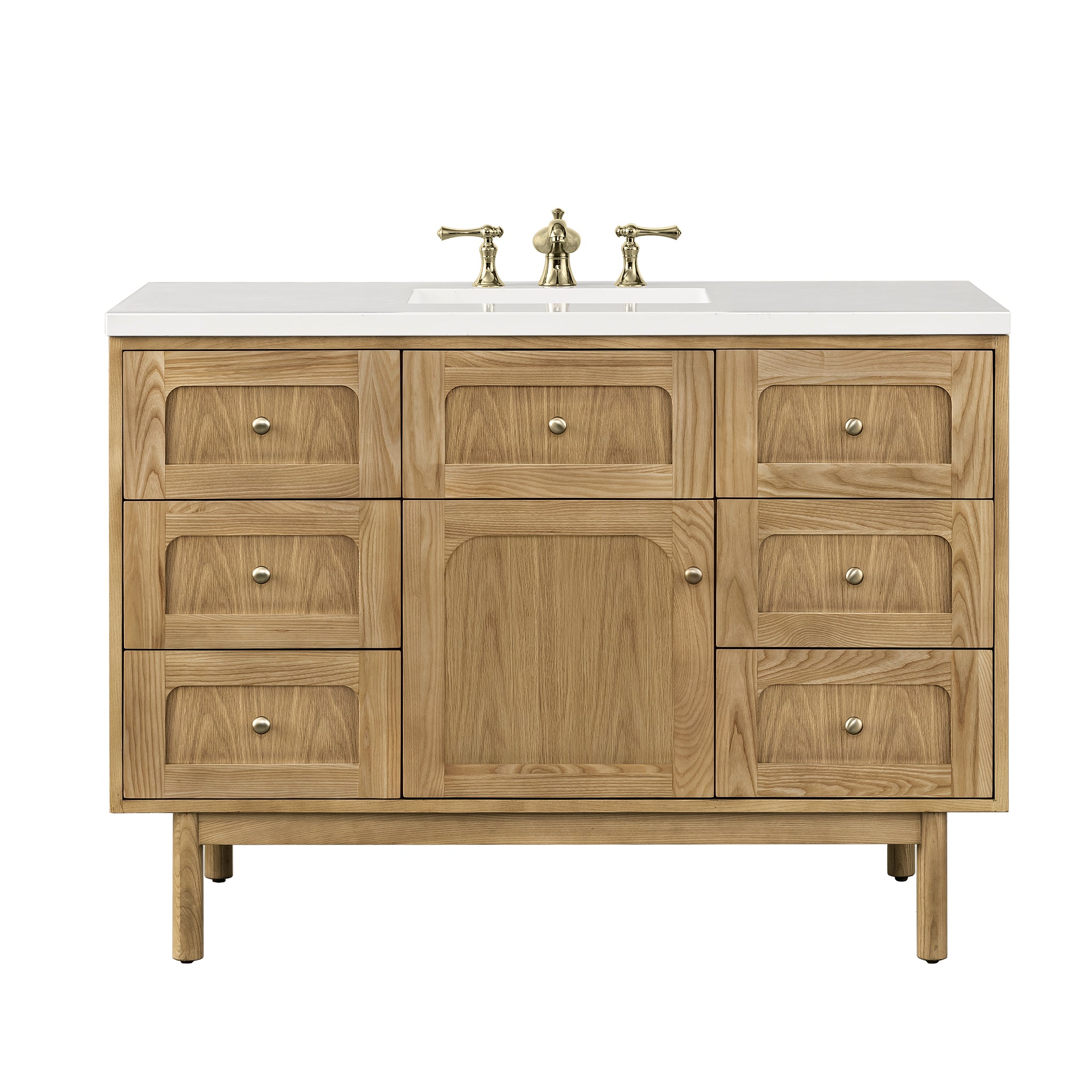 James Martin Laurent 48" Single Vanity in Light Natural Oak with 3cm Countertop