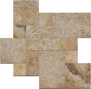 Scabos Travertine Brushed Chiseled French Pattern Set