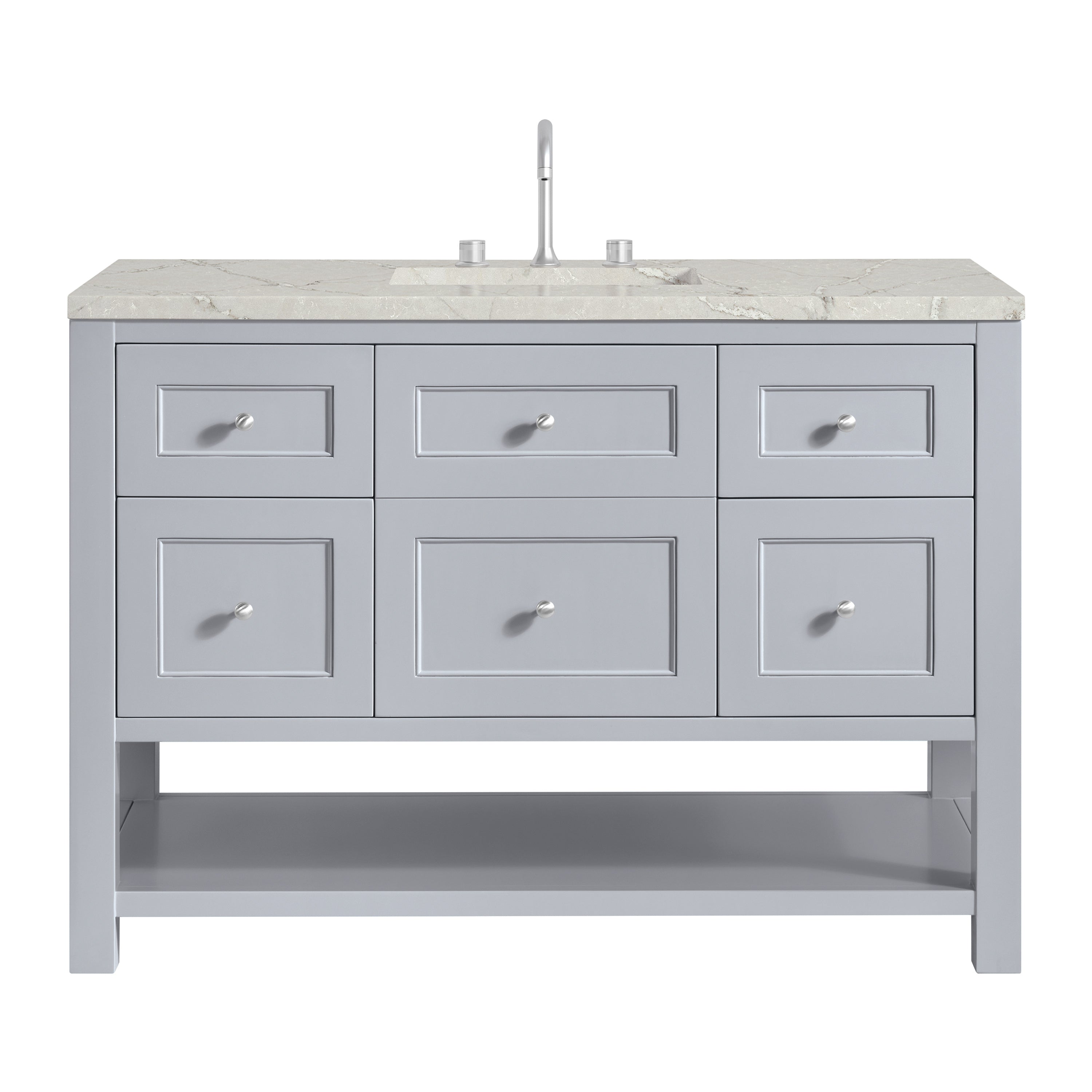 James Martin Breckenridge 48" Single Vanity in Serenity Blue with 3cm Countertop