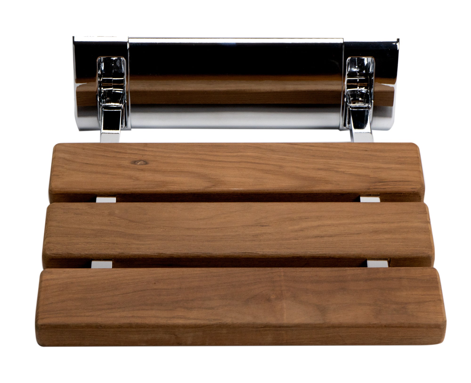 ALFI brand ABS14 14" Folding Teak Wood Wall-Mount Shower Seat Bench