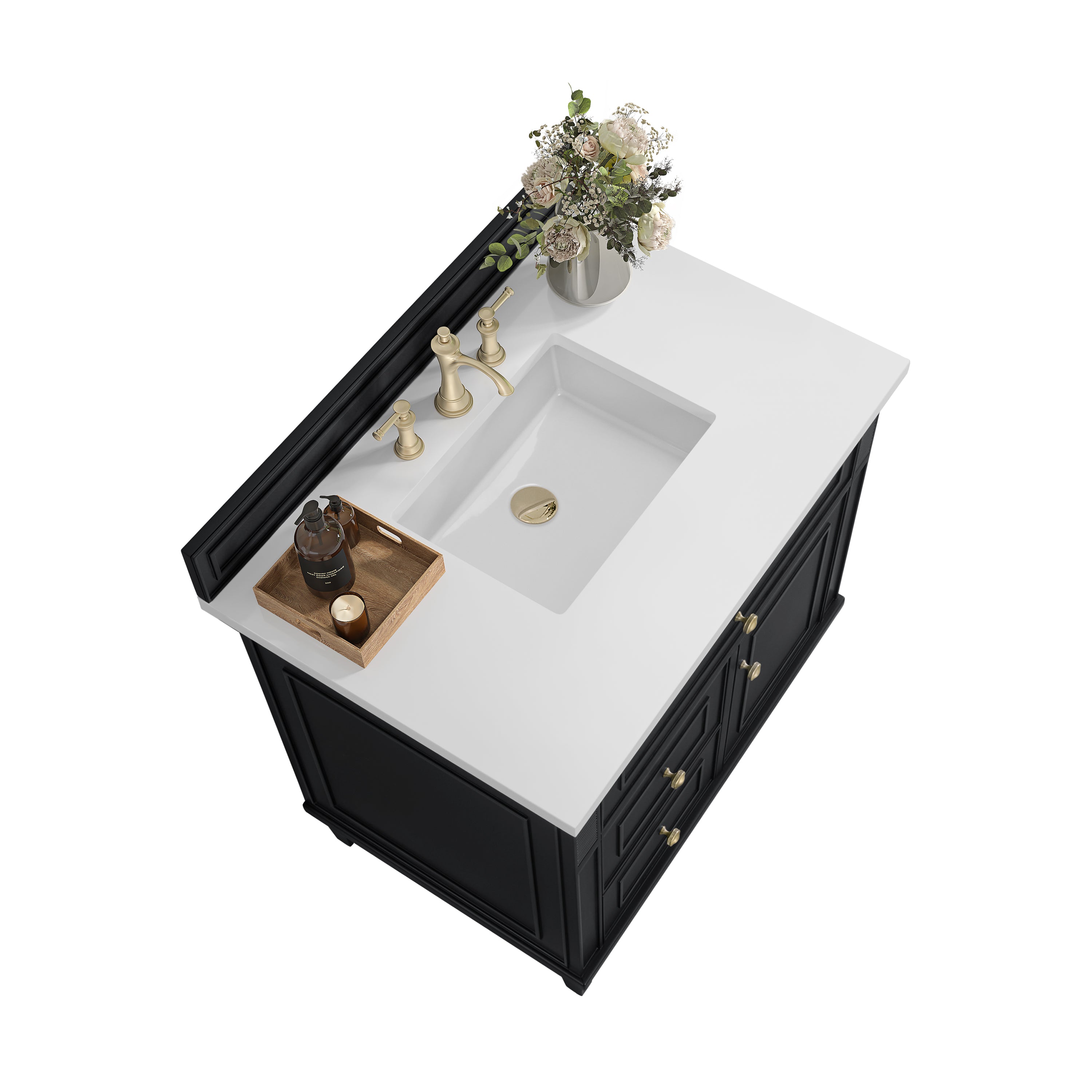 James Martin Lorelai 36" Single Vanity in Black Onyx with 3cm Countertop