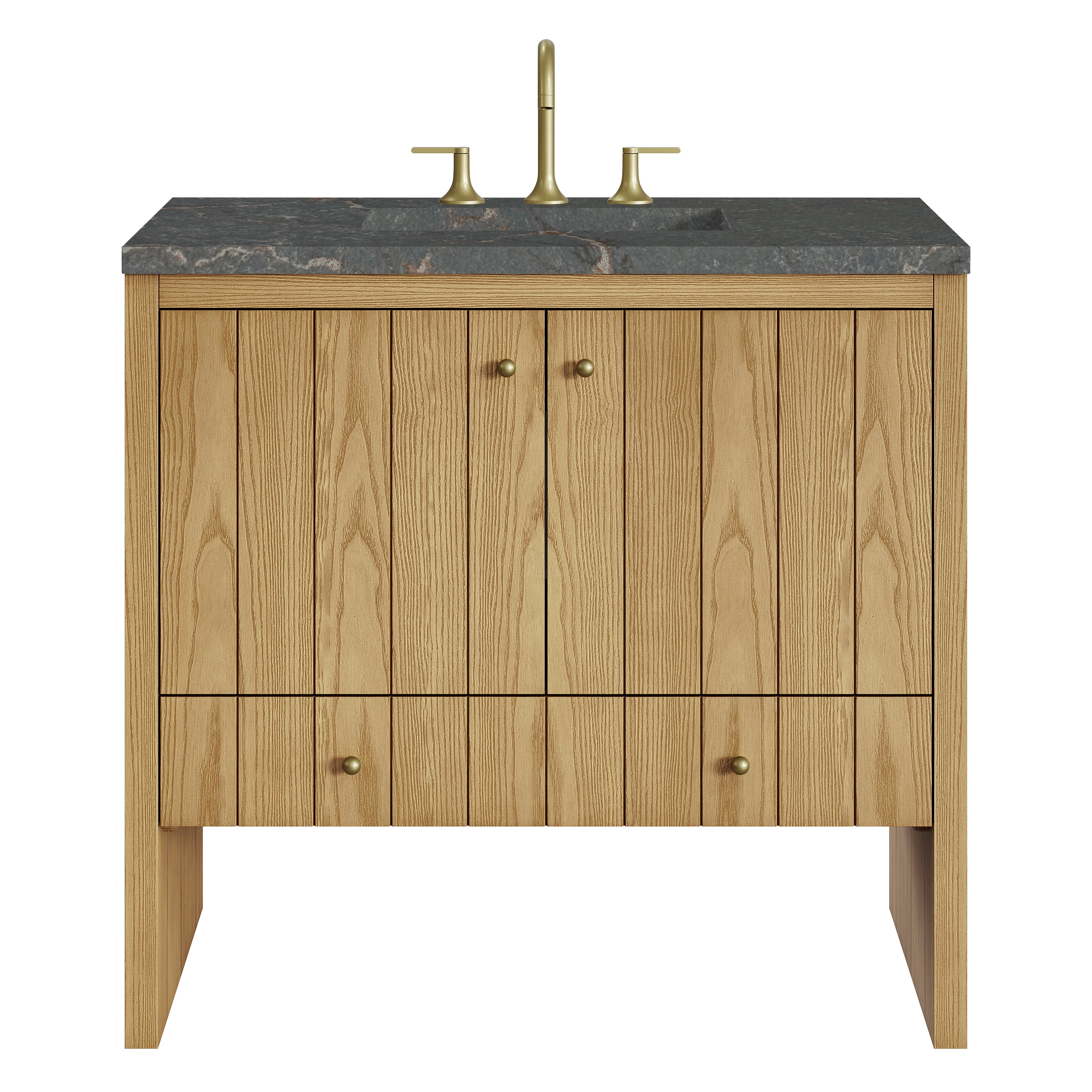 James Martin Hudson 36" Single Vanity in Light Natural Oak with 3cm Countertop