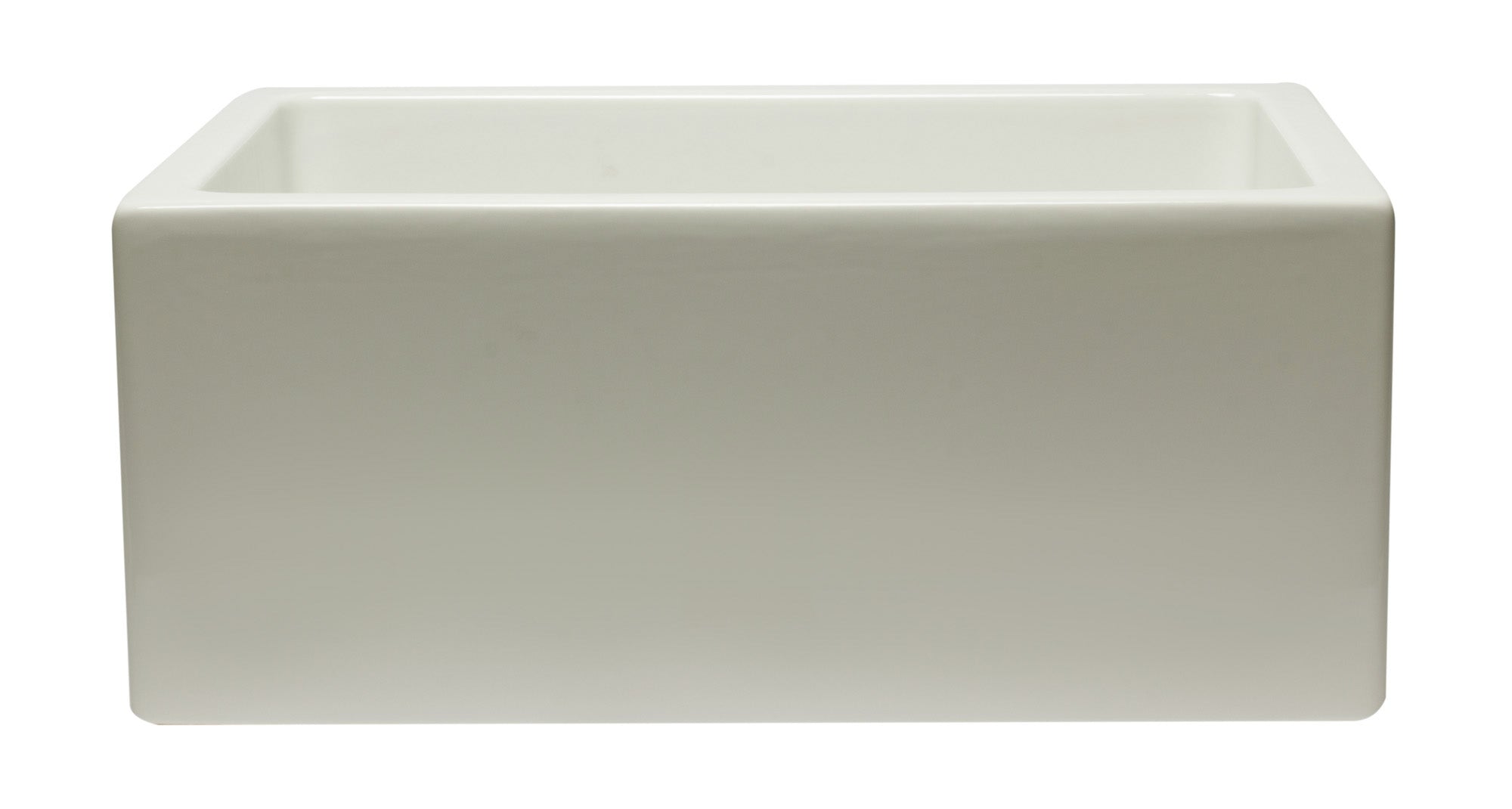 ALFI brand AB2418HS 24" Reversible Smooth / Fluted Single Bowl Fireclay Farm Sink – Biscuit, Black Gloss, Black Matte, White
