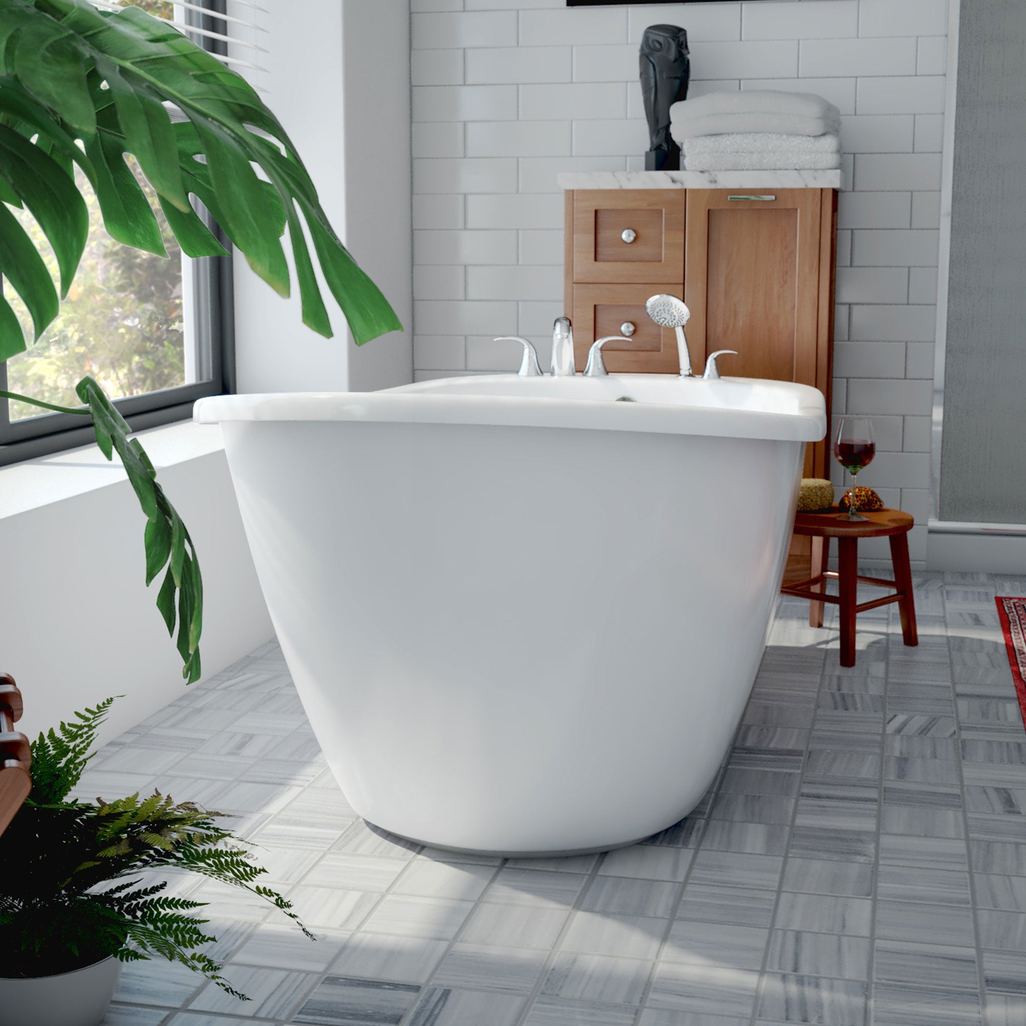 DreamLine Seneca 60 in. L x 25 in. H Bathtub