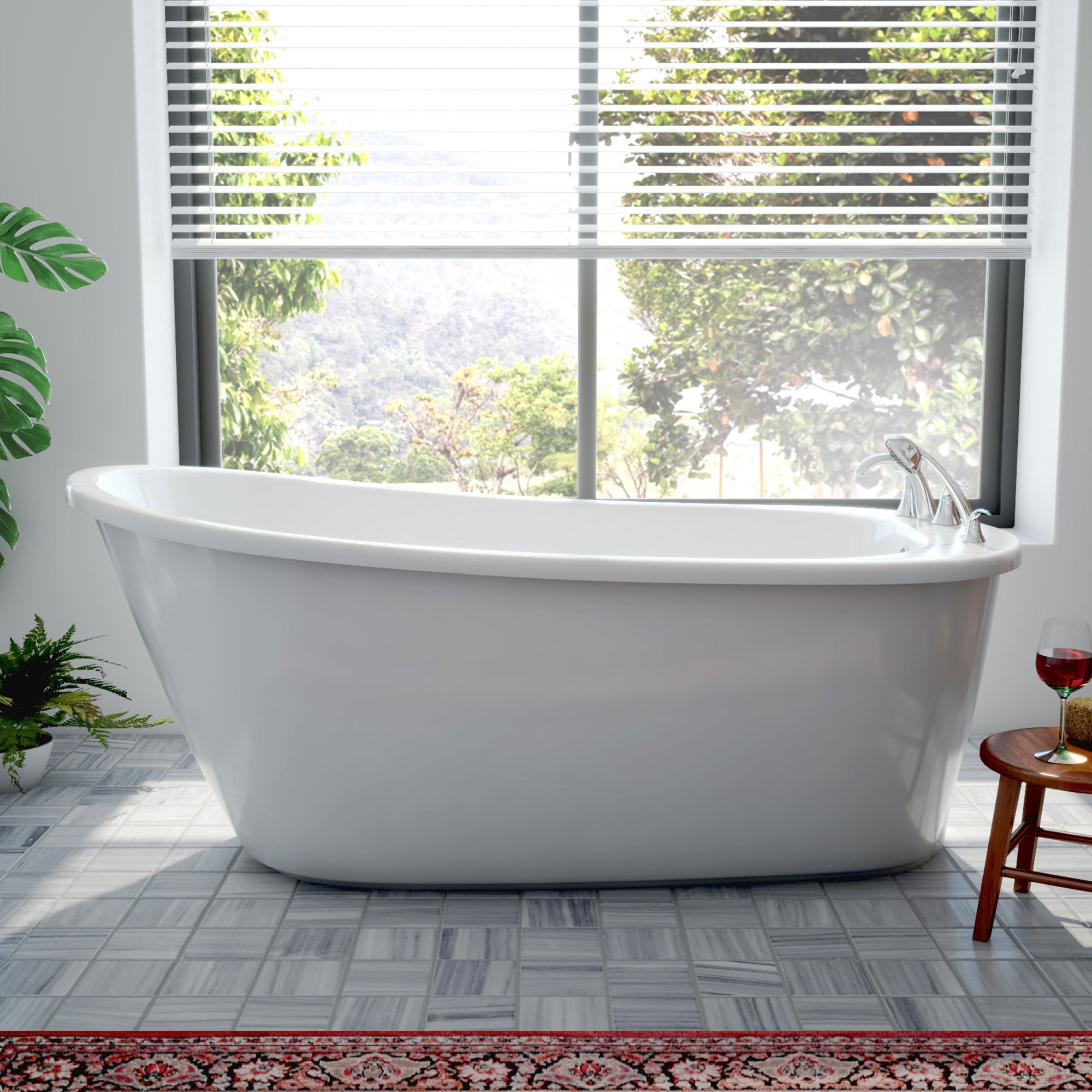 DreamLine Seneca 60 in. L x 25 in. H Bathtub