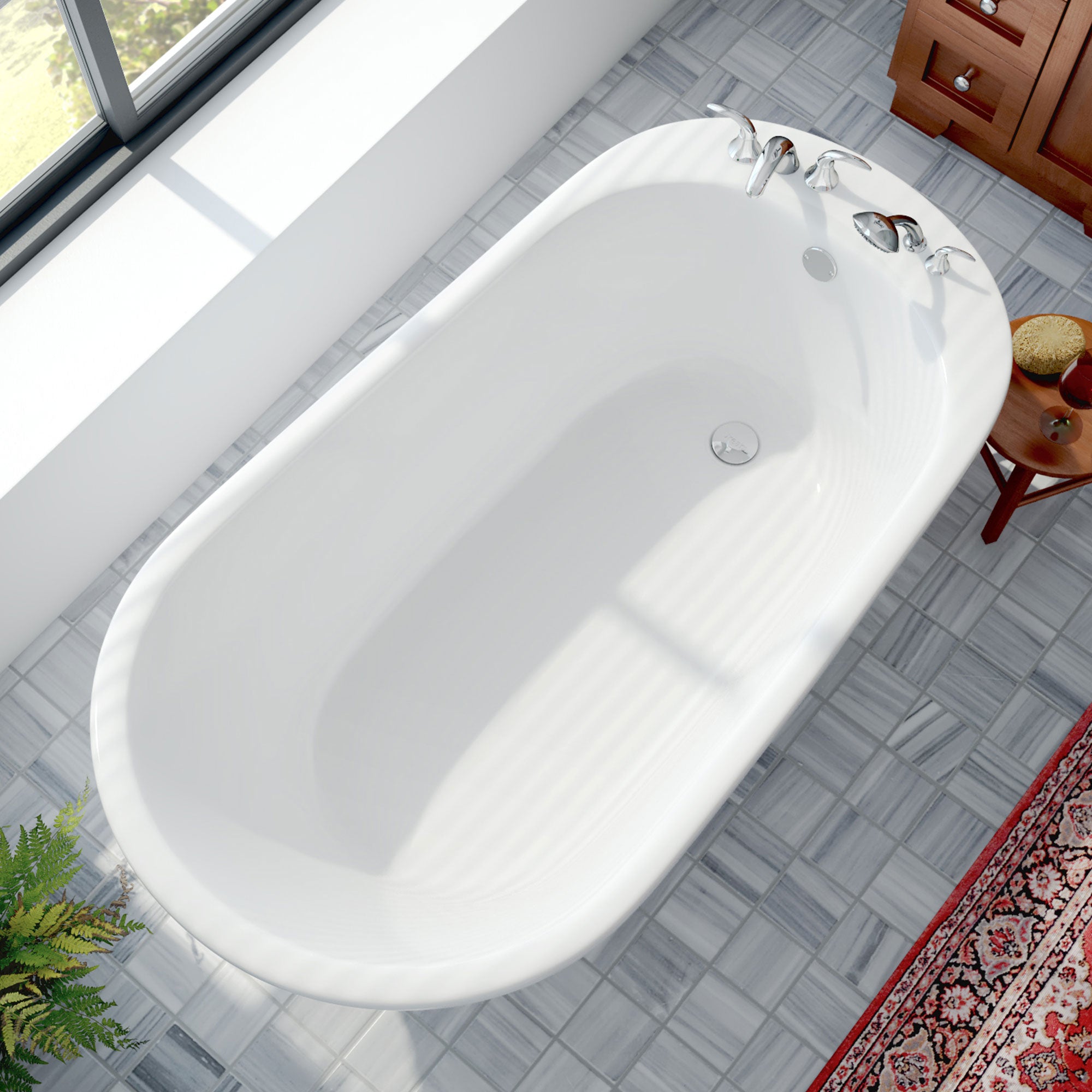 DreamLine Seneca 60 in. L x 25 in. H Bathtub
