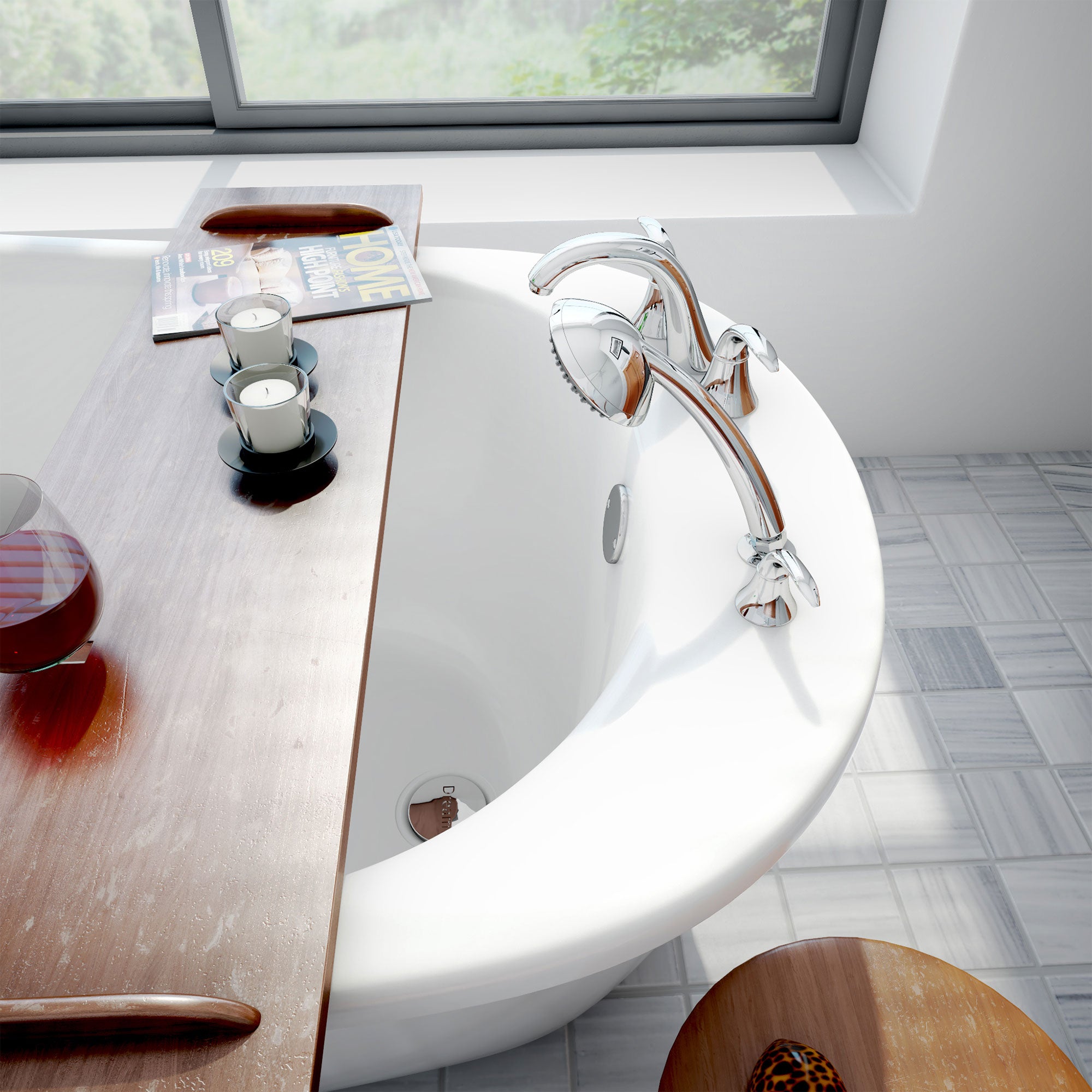 DreamLine Seneca 60 in. L x 25 in. H Bathtub
