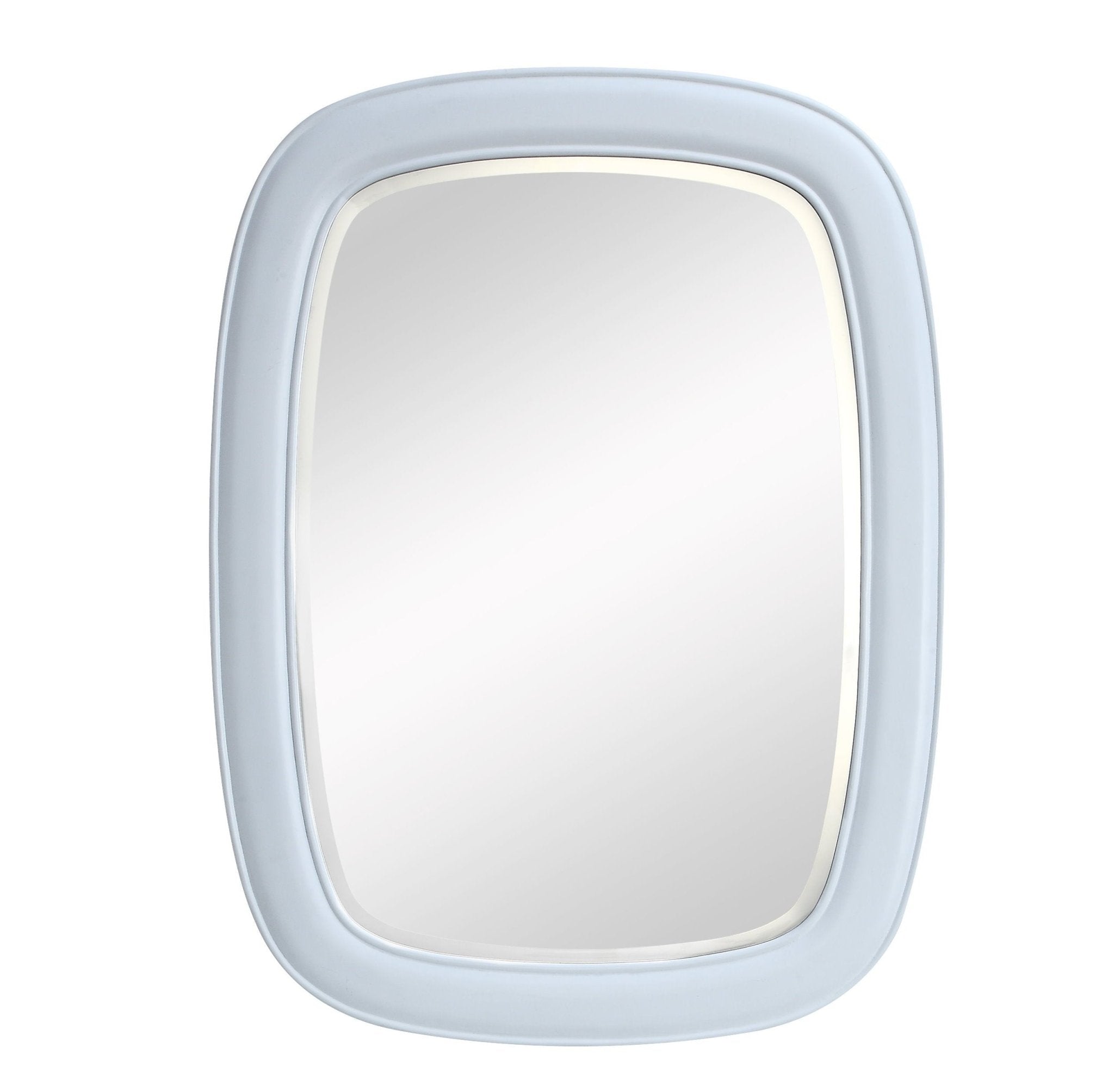 Chans Furniture MIR-1044 Sesto 40-inch Contemporary White Frame Wall Mirror