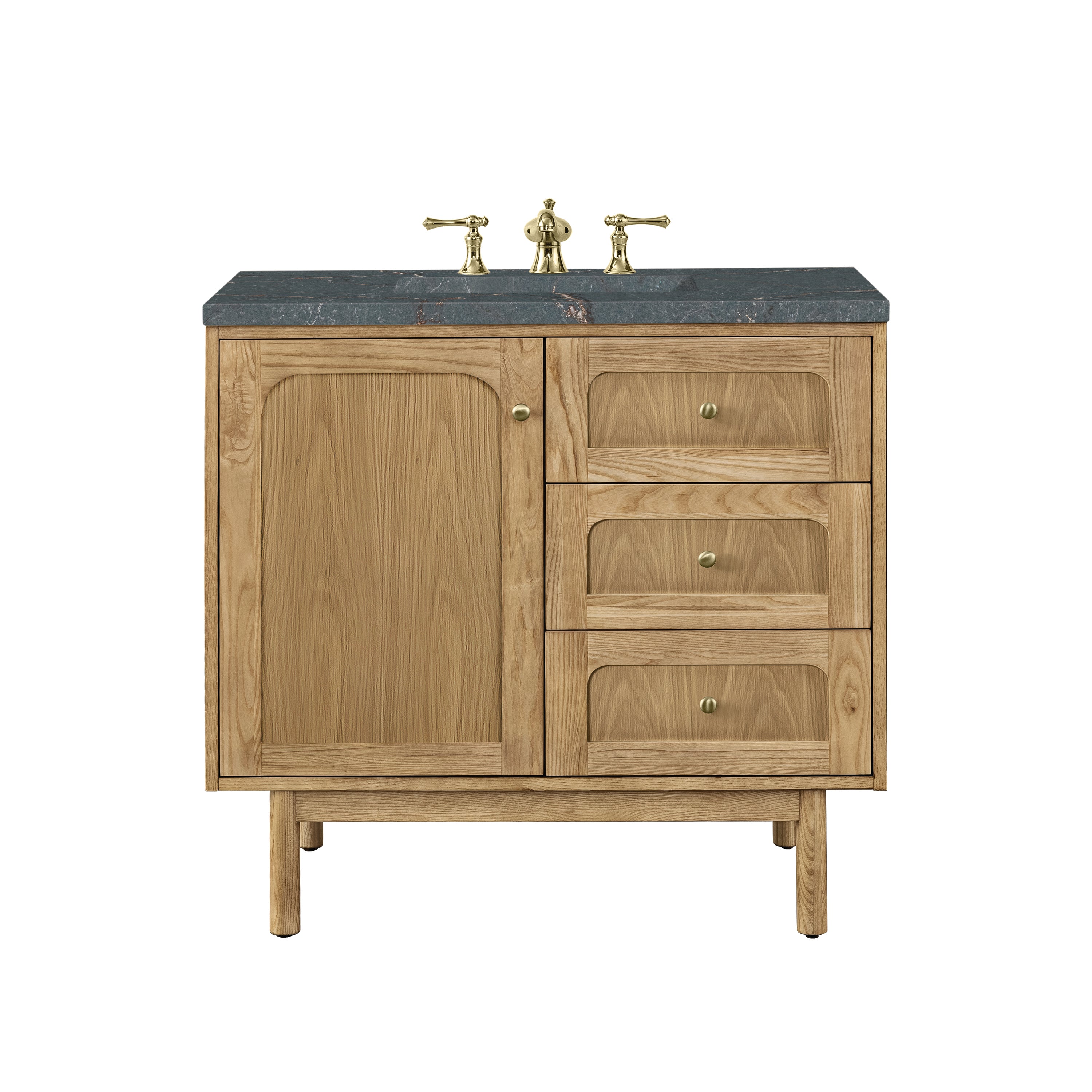 James Martin Laurent 36" Single Vanity in Light Natural Oak with 3cm Countertop