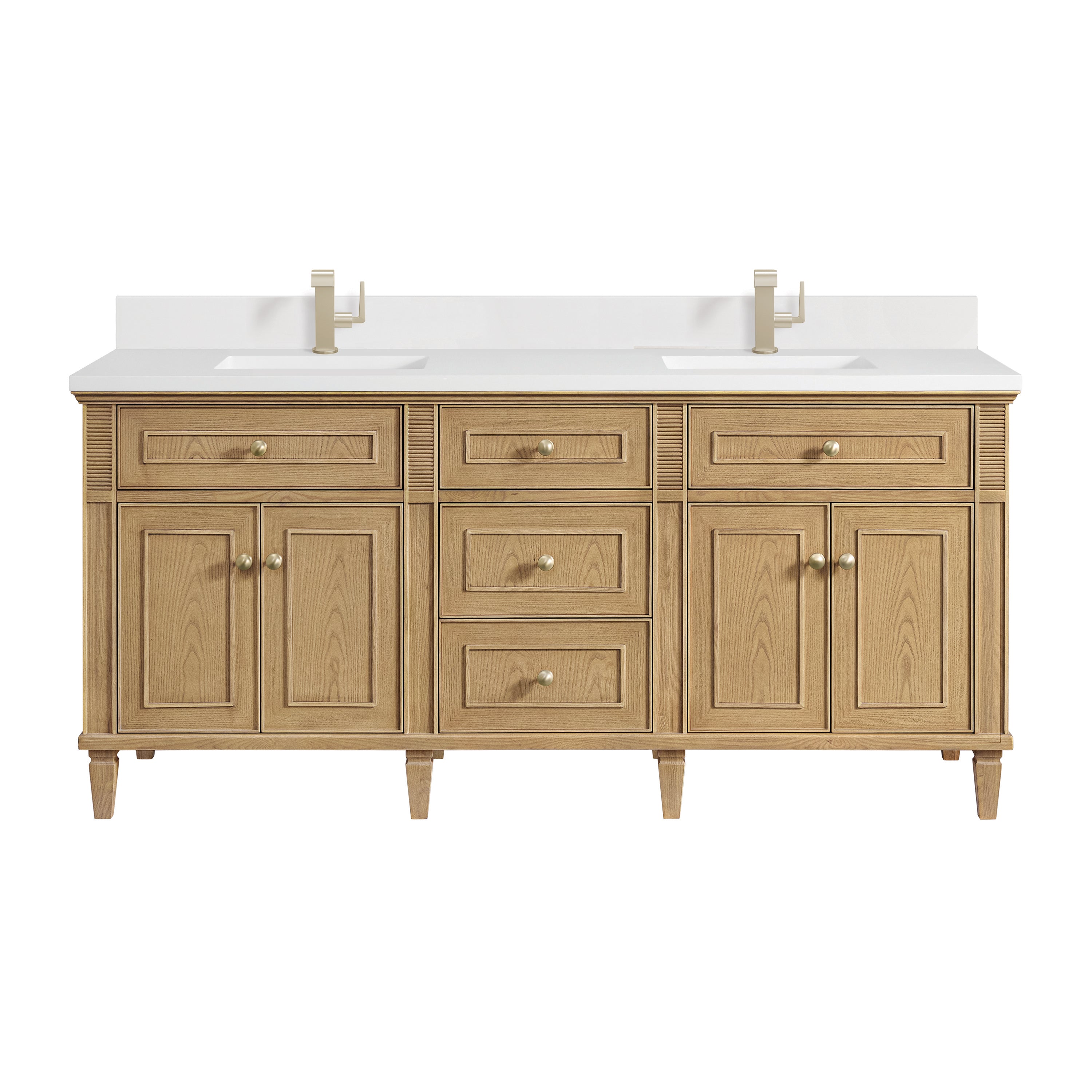 James Martin Lorelai 72" Double Vanity in Light Natural Oak with 3cm Countertop