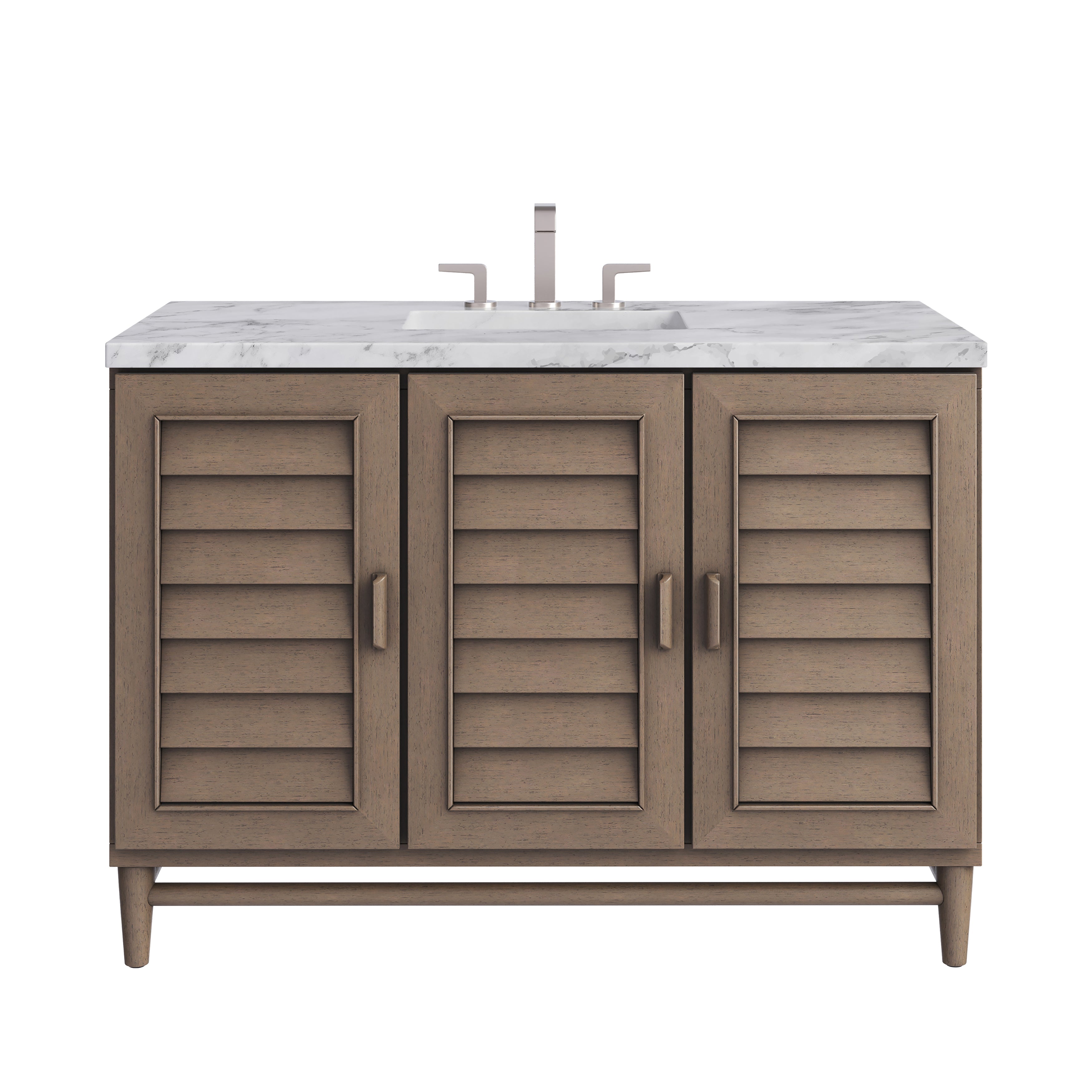 James Martin Portland 48" Single Vanity in Whitewashed Walnut with 3cm Countertop