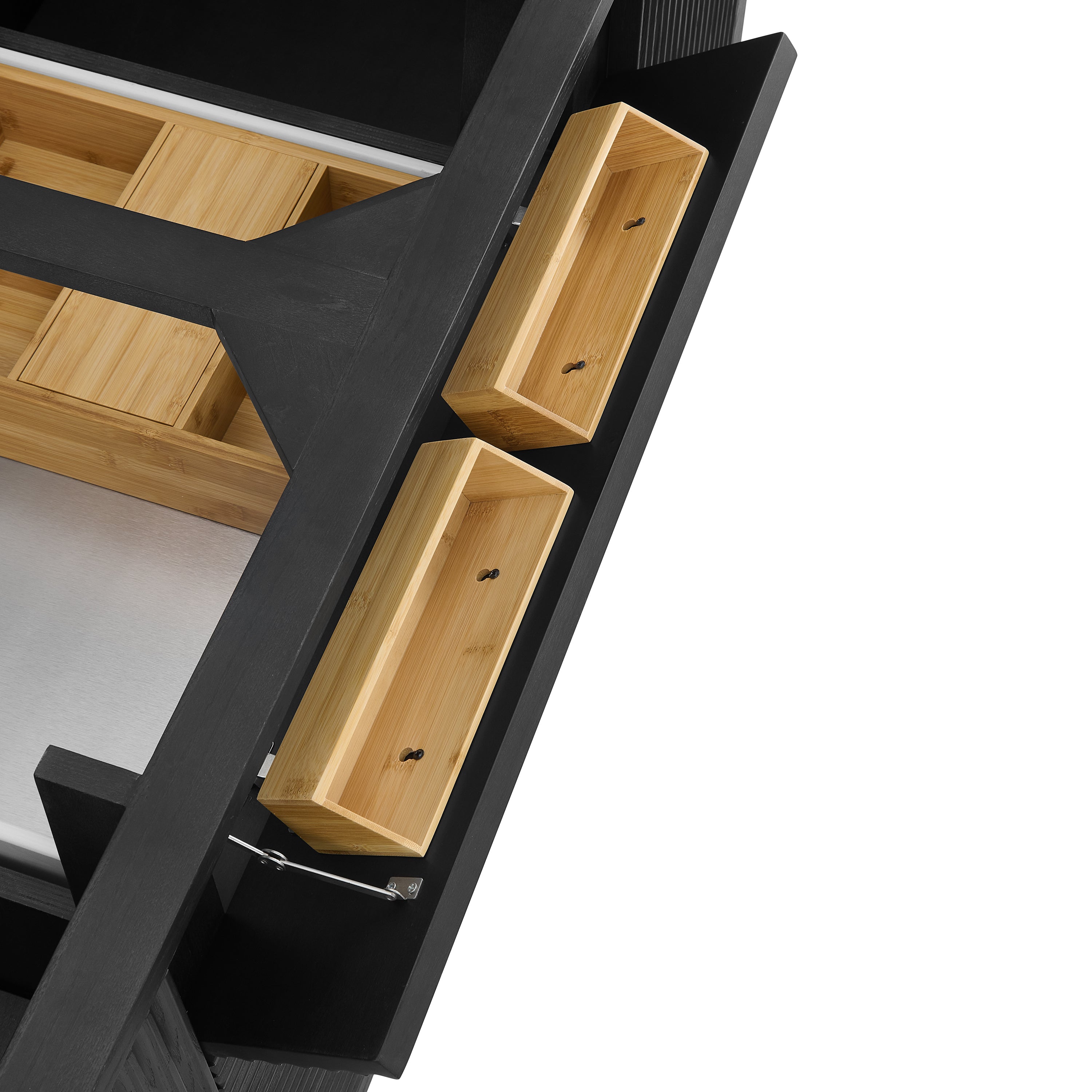 James Martin Myrrin 60" Double Vanity in Carbon Oak with 3cm Countertop and FreePower Wireless Charger