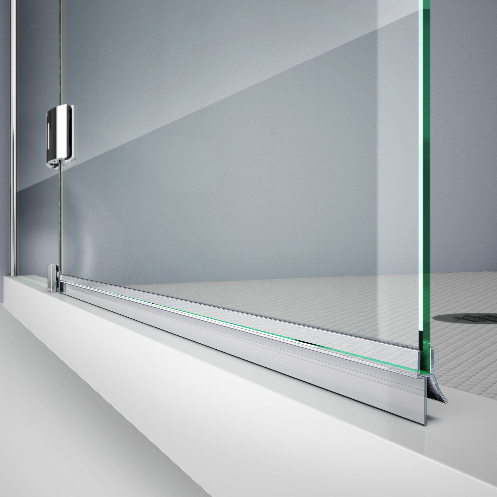 DreamLine JT029-6, Clear Bottom Vinyl Sweep with a Deflector