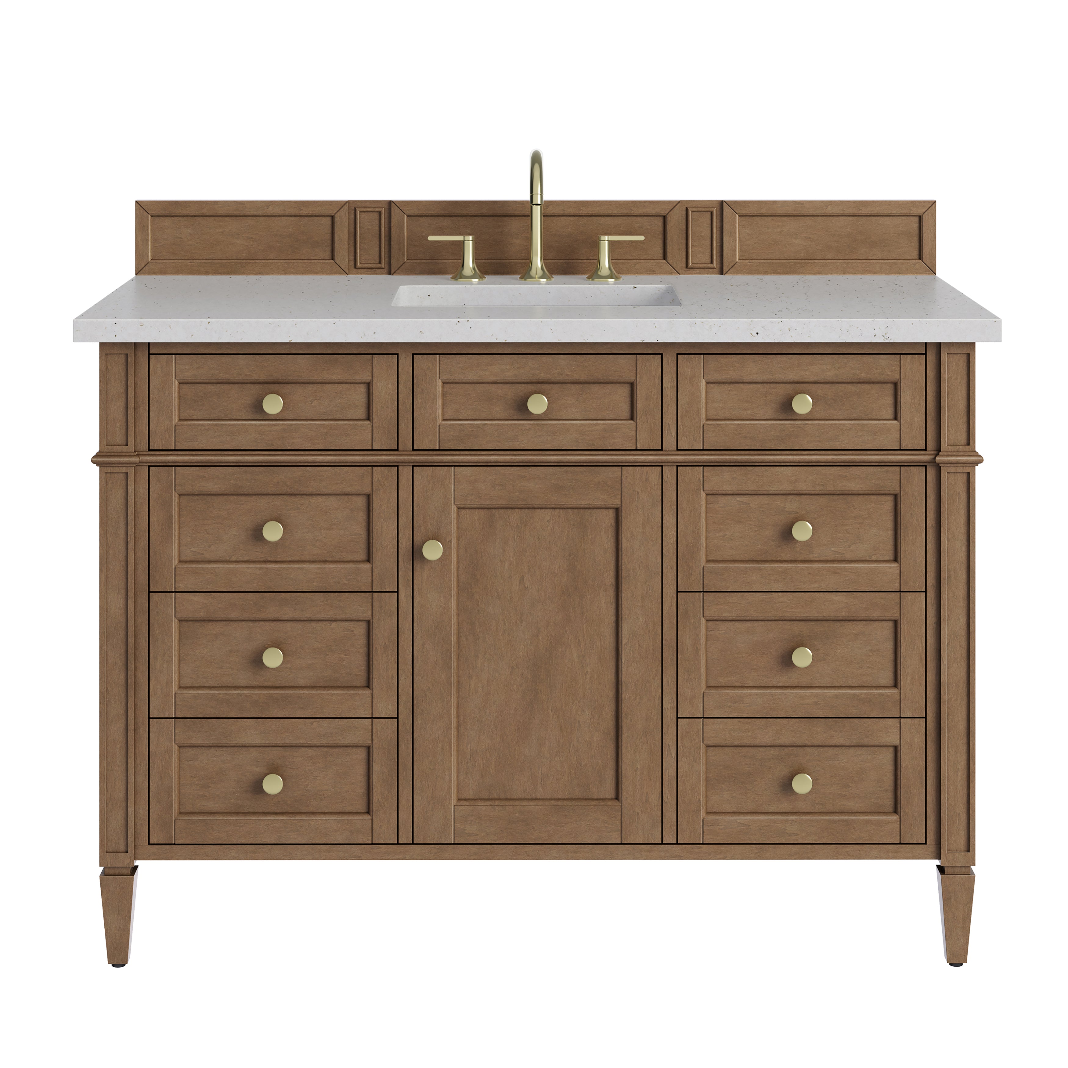 James Martin Brittany 48" Single Vanity in Pecan with 3cm Countertop
