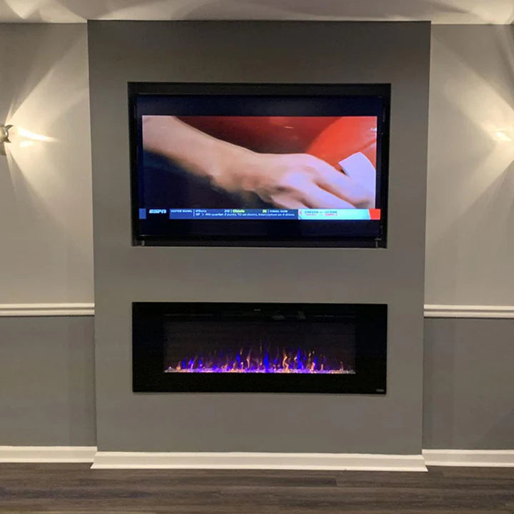 Touchstone Sideline® 60″ Recessed Smart Electric Fireplace with Heat – 80011