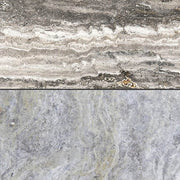 Silver Travertine Filled And Honed Tile 6"X12"