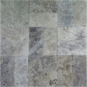 Silver Travertine Tumbled Tile 6"X12"