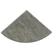 9x9 Silver Travertine Corner Shelf Honed Tile