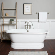MAIDSTONE Sinclair Cast Iron Pedestal Double Ended Tub